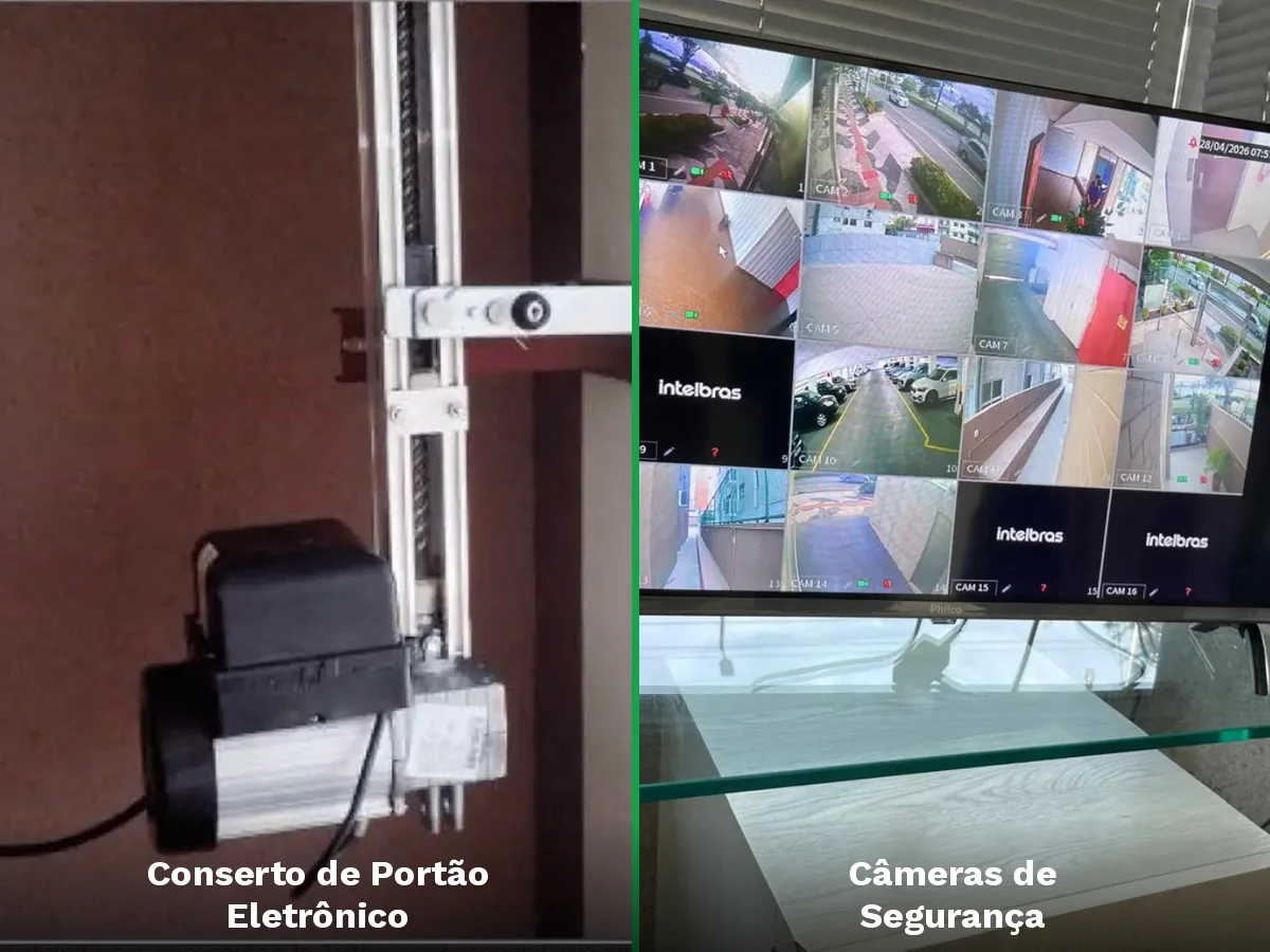 ATEC: conserto de portão eletrônico e instalação de câmeras de segurança em Florianópolis